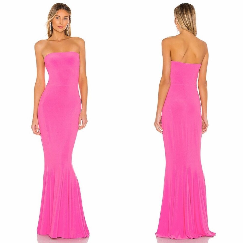 Norma Kamali x REVOLVE Strapless Fishtail Gown in Orchid Pink Size Medium $375